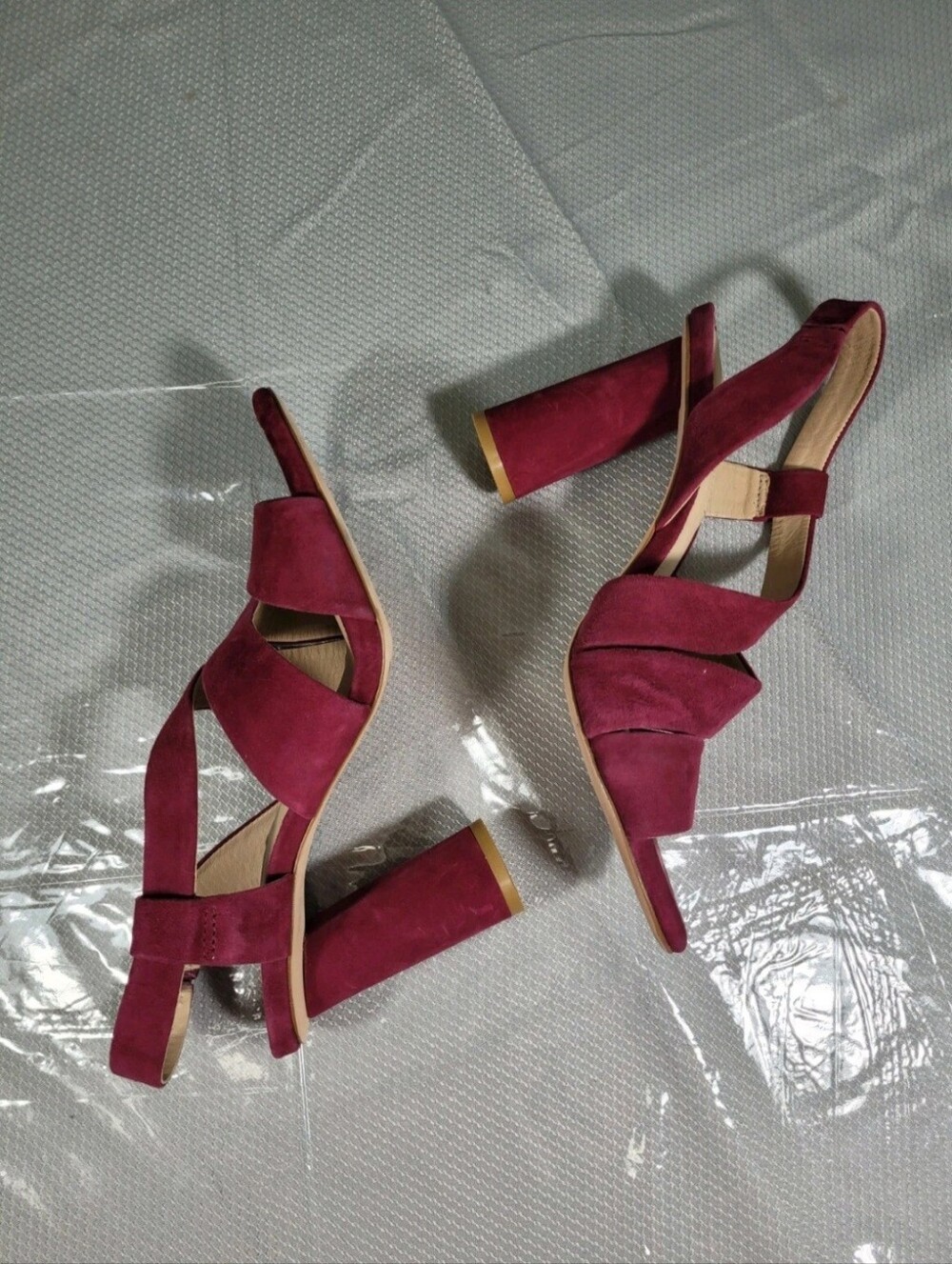 Antonio Melani 6.5 Layren Suede Slingback Block Heel Sandals 95 - Picture 7 of 8